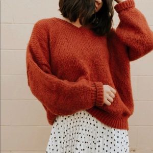 Knit V-Neck Sweater